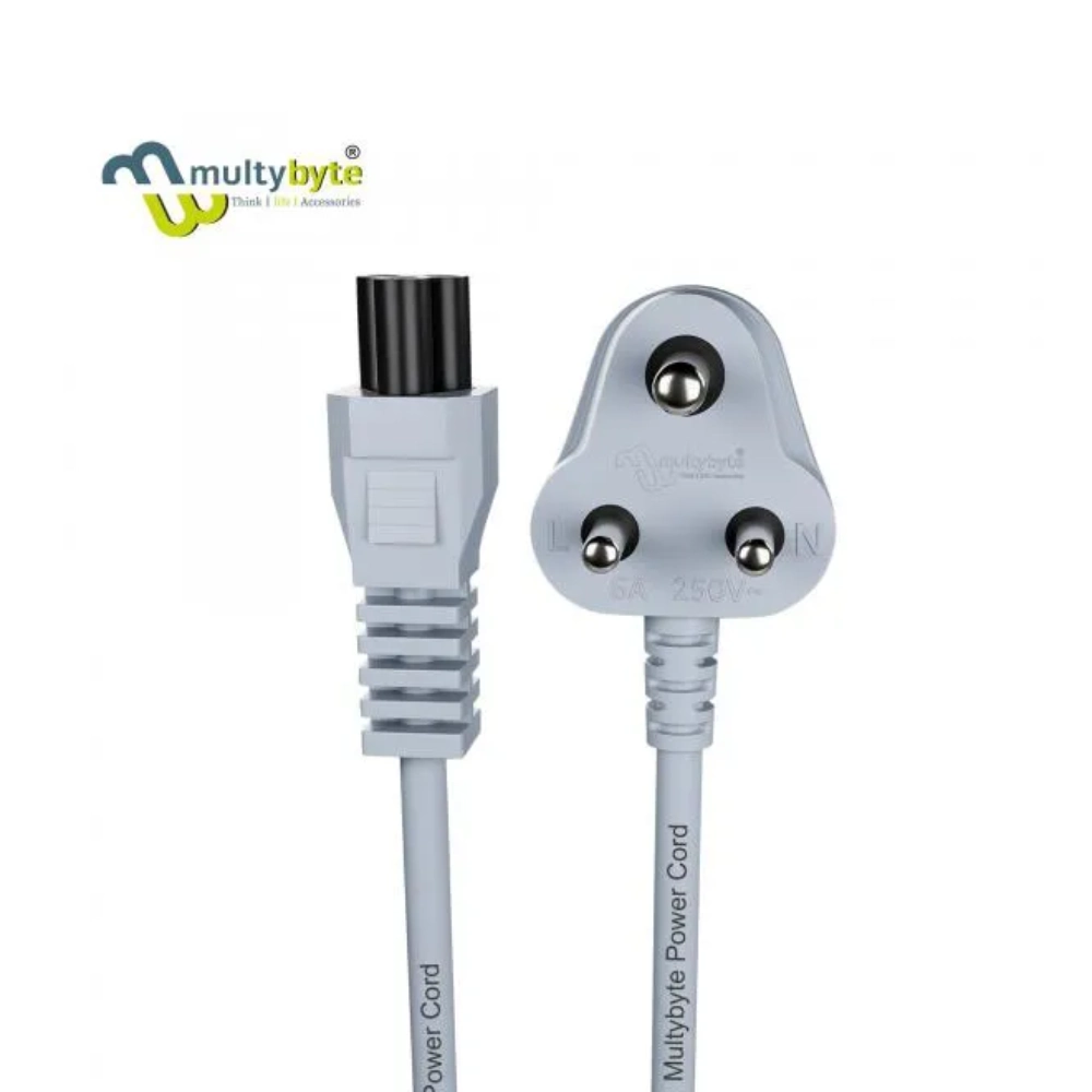 MULTYBYTE Laptop Power Cable 1.5M GREY (HEAVY) view 2